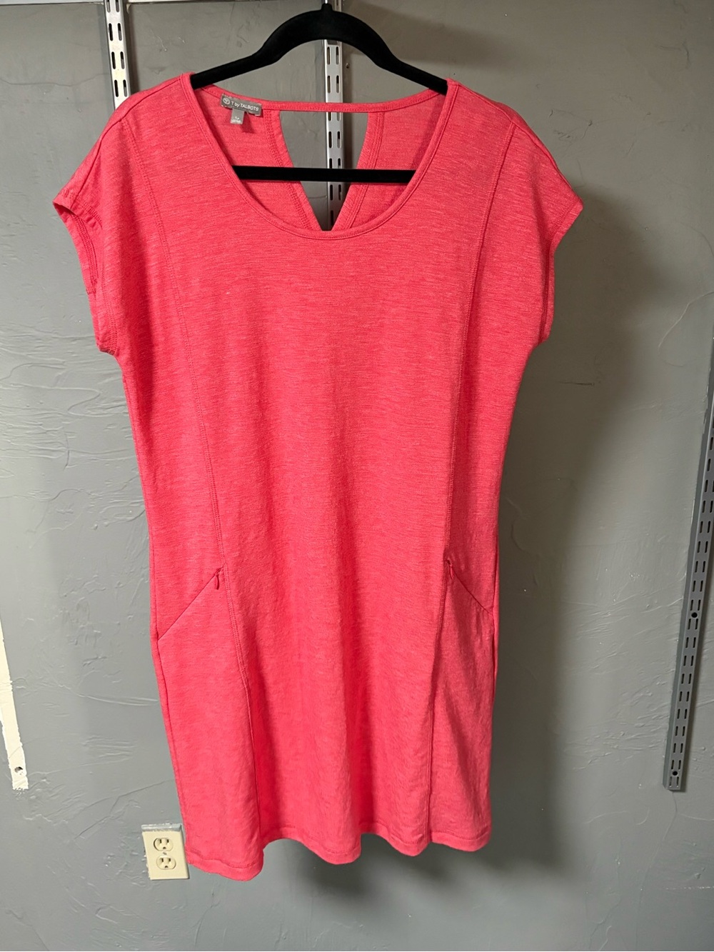 Talbots Coral-Blend Short Sleeve Tunic Dress